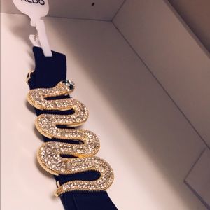 Black and Gold snake Aldo fashion belt